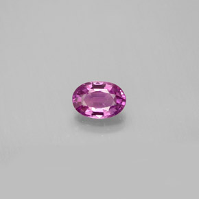 0.58캐럿 천연 핑크 사파이어, 타원형 컷, 6×4.2 mm, VVS-VS