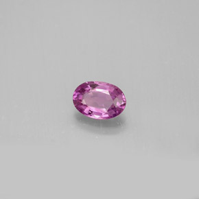 0.58캐럿 천연 핑크 사파이어, 타원형 컷, 6×4.2 mm, VVS-VS