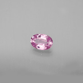 0.56캐럿 천연 퍼플 핑크 사파이어, 타원형 컷, 5.9×4.2 mm, VVS-VS