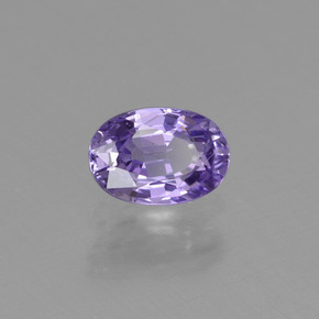 0.69캐럿 천연 퍼플 사파이어, 타원형 컷, 6×4.2 mm, VVS-VS