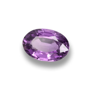 0.59캐럿 천연 핑크빛 퍼플 사파이어, 타원형 컷, 5.9×4.1 mm, VS