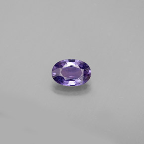 0.54캐럿 천연 블루 바이올렛 사파이어, 타원형 컷, 5.9×4.1 mm, VS