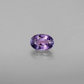0.64캐럿 천연 블루 바이올렛 사파이어, 타원형 컷, 5.9×4.1 mm, VVS-VS