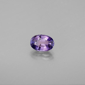0.64캐럿 천연 블루 바이올렛 사파이어, 타원형 컷, 5.9×4.1 mm, VVS-VS
