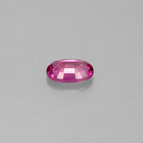 0.53캐럿 천연 핑크빛 퍼플 사파이어, 타원형 컷, 6×4.1 mm, VVS-VS