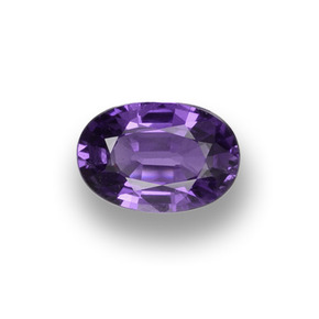 0.52캐럿 천연 바이올렛 사파이어, 타원형 컷, 5.9×4.1 mm, VS