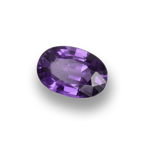 0.52캐럿 천연 바이올렛 사파이어, 타원형 컷, 5.9×4.1 mm, VS