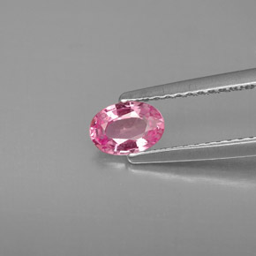 0.53캐럿 천연 핑크 사파이어, 타원형 컷, 5.9×4.1 mm, VS