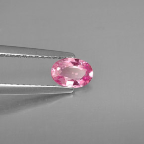 0.53캐럿 천연 핑크 사파이어, 타원형 컷, 5.9×4.1 mm, VS