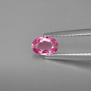 0.52캐럿 천연 핑크 사파이어, 타원형 컷, 6×4.2 mm, VS