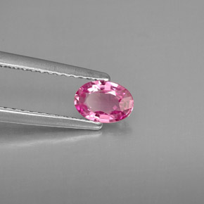 0.52캐럿 천연 핑크 사파이어, 타원형 컷, 6×4.2 mm, VS