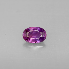 0.60캐럿 천연 핑크빛 바이올렛 사파이어, 타원형 컷, 5.9×4.1 mm, VS-SI
