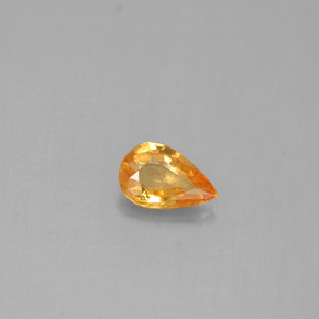 0.37캐럿 천연 골든 옐로우 사파이어, 배 모양, 5.9×3.9 mm, VS