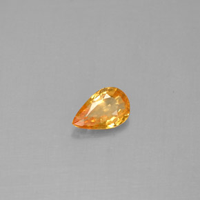 0.37캐럿 천연 골든 옐로우 사파이어, 배 모양, 5.9×3.9 mm, VS