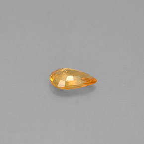 0.37캐럿 천연 골든 옐로우 사파이어, 배 모양, 5.9×3.9 mm, VS
