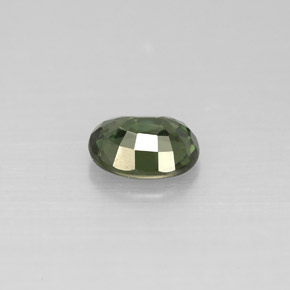 0.80캐럿 천연 그린 사파이어, 타원형 컷, 6×5.1 mm, VS