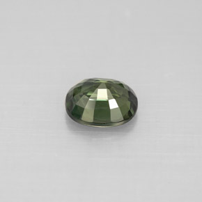 0.94캐럿 천연 그린 사파이어, 타원형 컷, 6.1×5.2 mm, VS