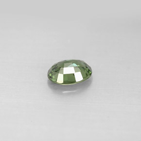 0.76캐럿 천연 푸르스름한 그린 사파이어, 타원형 컷, 6.2×4.8 mm, VS