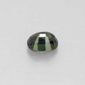 0.88캐럿 천연 그린 사파이어, 타원형 컷, 5.9×4.8 mm, VS