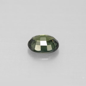 0.78캐럿 천연 그린 사파이어, 타원형 컷, 5.9×4.9 mm, VS