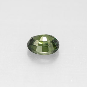 0.92캐럿 천연 그린 사파이어, 타원형 컷, 6×5 mm, VS-SI