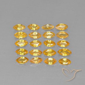 3.90캐럿 천연 미디엄 골든 사파이어 보석, 마퀴즈, 5.1×2.6 mm, VVS-VS