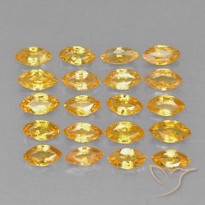 3.90캐럿 천연 미디엄 골든 사파이어 보석, 마퀴즈, 5.1×2.6 mm, VVS-VS