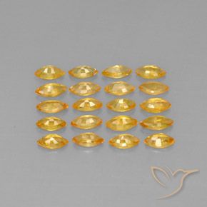 3.90캐럿 천연 미디엄 골든 사파이어 보석, 마퀴즈, 5.1×2.6 mm, VVS-VS