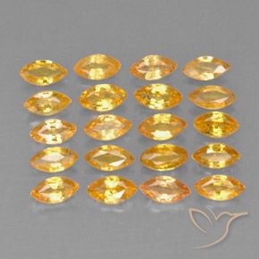 3.90캐럿 천연 Medium-Light Orange-Gold  사파이어 보석, 마퀴즈, 4.9×2.5 mm, VVS-VS