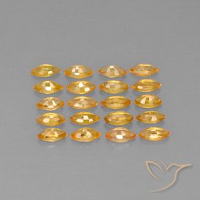 3.90캐럿 천연 Medium-Light Orange-Gold  사파이어 보석, 마퀴즈, 4.9×2.5 mm, VVS-VS