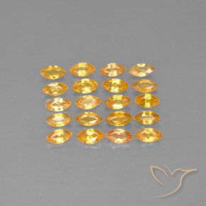 3.67캐럿 천연 골드 사파이어 보석, 마퀴즈, 4.9×2.3 mm, VVS-VS