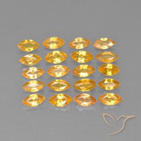 3.67캐럿 천연 골드 사파이어 보석, 마퀴즈, 4.9×2.3 mm, VVS-VS
