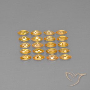 3.67캐럿 천연 골드 사파이어 보석, 마퀴즈, 4.9×2.3 mm, VVS-VS