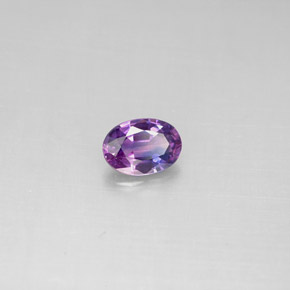0.52캐럿 천연 블루 바이올렛 사파이어, 타원형 컷, 5.9×4.2 mm, VVS