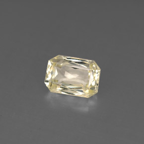 1.40캐럿 천연 골든 옐로우 사파이어, 에메랄드 컷, 7.1×5 mm, VS