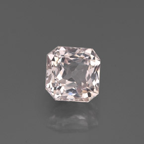 1.32캐럿 천연 라이트 핑크 사파이어, 에메랄드 컷, 5.7×5.6 mm, VVS-VS