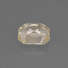1.40캐럿 천연 라이트 옐로우 사파이어, 에메랄드 컷, 6.5×5.7 mm, VVS