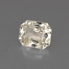 1.60캐럿 천연 라이트 옐로우 사파이어, 에메랄드 컷, 6.8×5.6 mm, VVS-VS