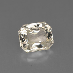 1.60캐럿 천연 라이트 옐로우 사파이어, 에메랄드 컷, 6.8×5.6 mm, VVS-VS