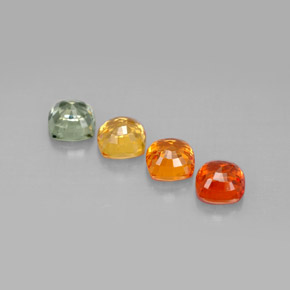 2.80캐럿 천연 멀티컬러 사파이어 보석, 쿠션 컷, 4.7×4.6 mm, VS