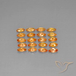 3.53캐럿 천연 딥 오렌지 사파이어 보석, 마퀴즈, 4.8×2.6 mm, VVS-VS