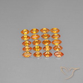 4.11캐럿 천연 미디엄 오렌지 사파이어 보석, 마퀴즈, 5×2.7 mm, VVS-VS
