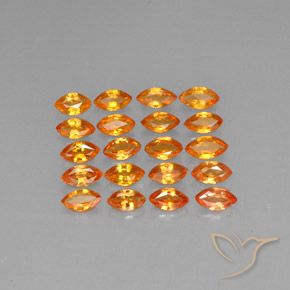 4.11캐럿 천연 미디엄 오렌지 사파이어 보석, 마퀴즈, 5×2.7 mm, VVS-VS
