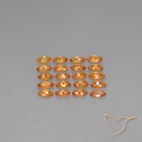 4.11캐럿 천연 미디엄 오렌지 사파이어 보석, 마퀴즈, 5×2.7 mm, VVS-VS