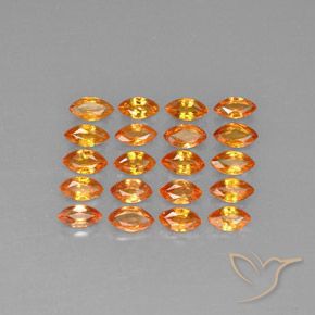 3.76캐럿 천연 딥 오렌지 사파이어 보석, 마퀴즈, 5×2.7 mm, VVS-VS