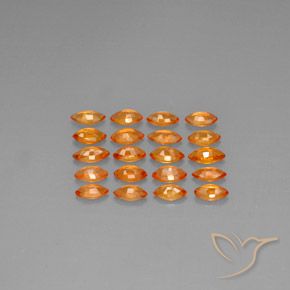 3.81캐럿 천연 Apricot Orange  사파이어 보석, 마퀴즈, 4.8×2.6 mm, VVS-VS