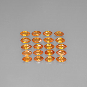 2.42캐럿 천연 옐로우 오렌지 사파이어 보석, 마퀴즈, 4.3×2.3 mm, VVS-VS
