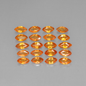 2.42캐럿 천연 옐로우 오렌지 사파이어 보석, 마퀴즈, 4.3×2.3 mm, VVS-VS