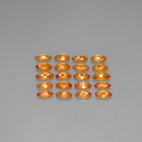 2.42캐럿 천연 옐로우 오렌지 사파이어 보석, 마퀴즈, 4.3×2.3 mm, VVS-VS