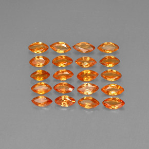 2.46캐럿 천연 Apricot Orange  사파이어 보석, 마퀴즈, 4.2×2.4 mm, VVS-VS